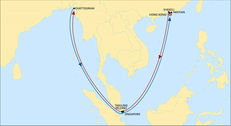 本月下旬亞洲出發新航線！涉及我國香港、鹽田、蛇口等港口，有望減輕轉運延誤和成本！