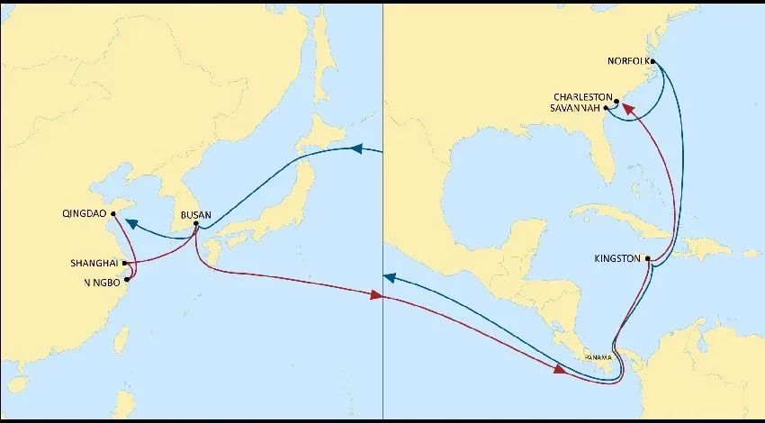 2M聯盟宣布TP10和TP16航線取消部分靠港